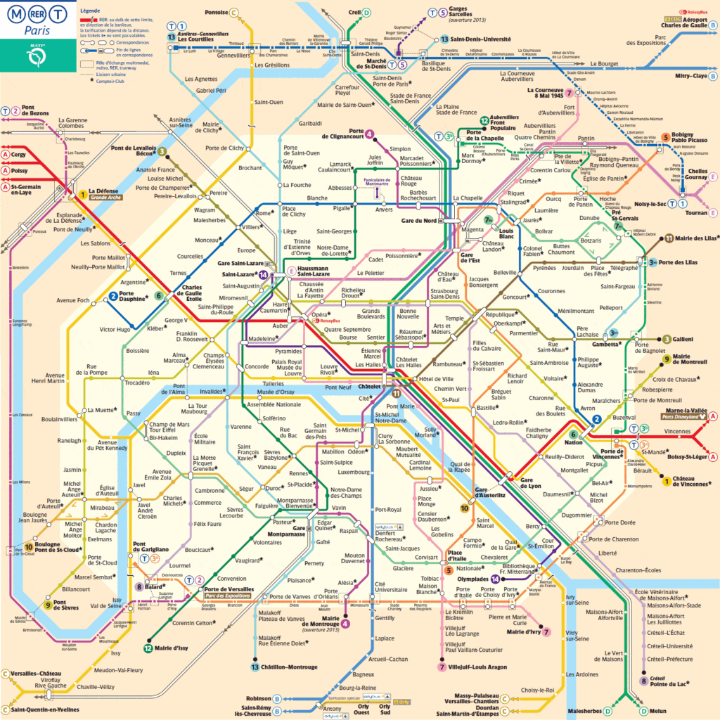 paris metro map