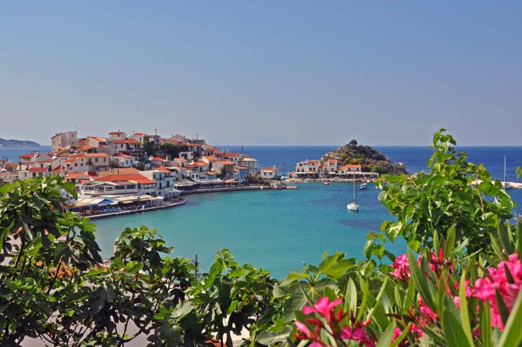 Utsikt över bukten mot Kokkari på Samos