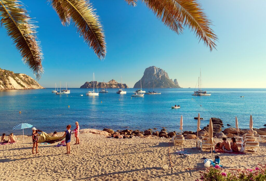 Stranden Cala d'Hort på Ibiza