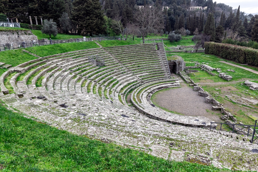 Den romerska teatern i Fiesole utanför Florens