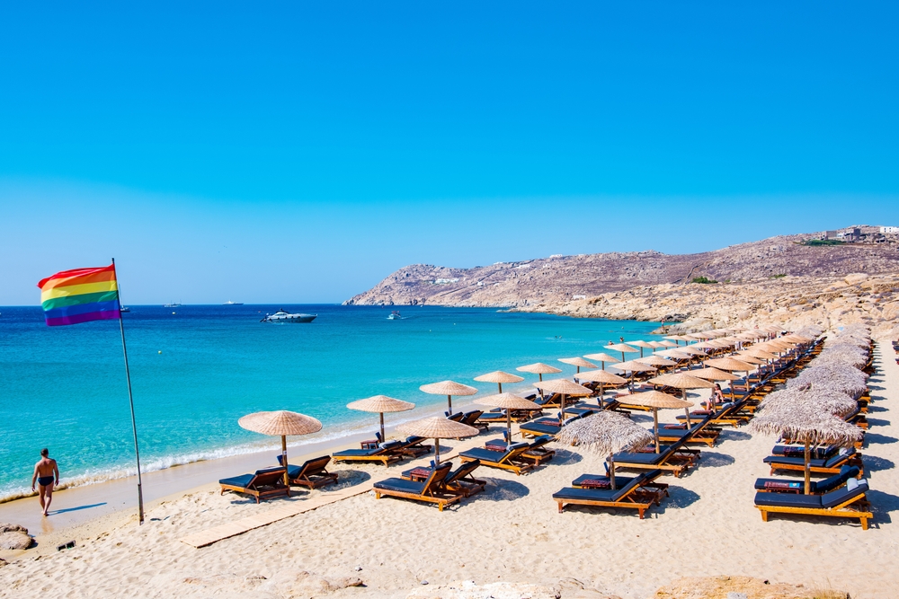 Viken vid Elia Beach på Mykonos
