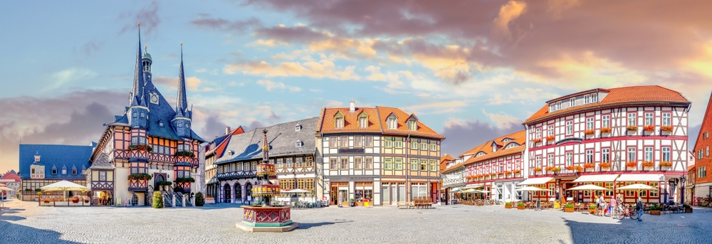 Gamla stan i Wernigerode i Harz