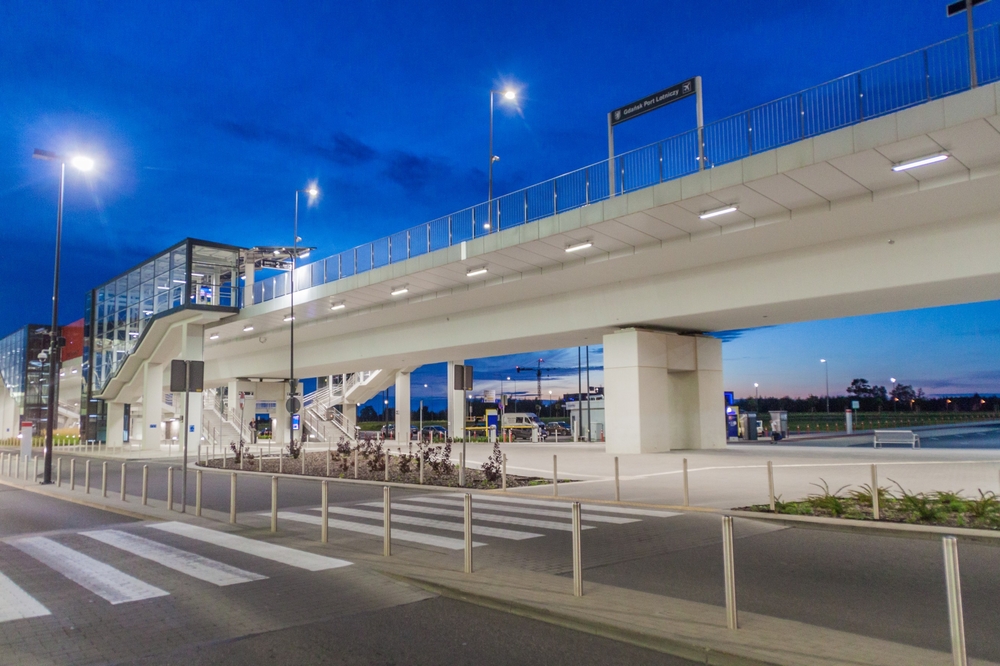 Tågstationen vid Gdańsk Lech Wałęsa Airport