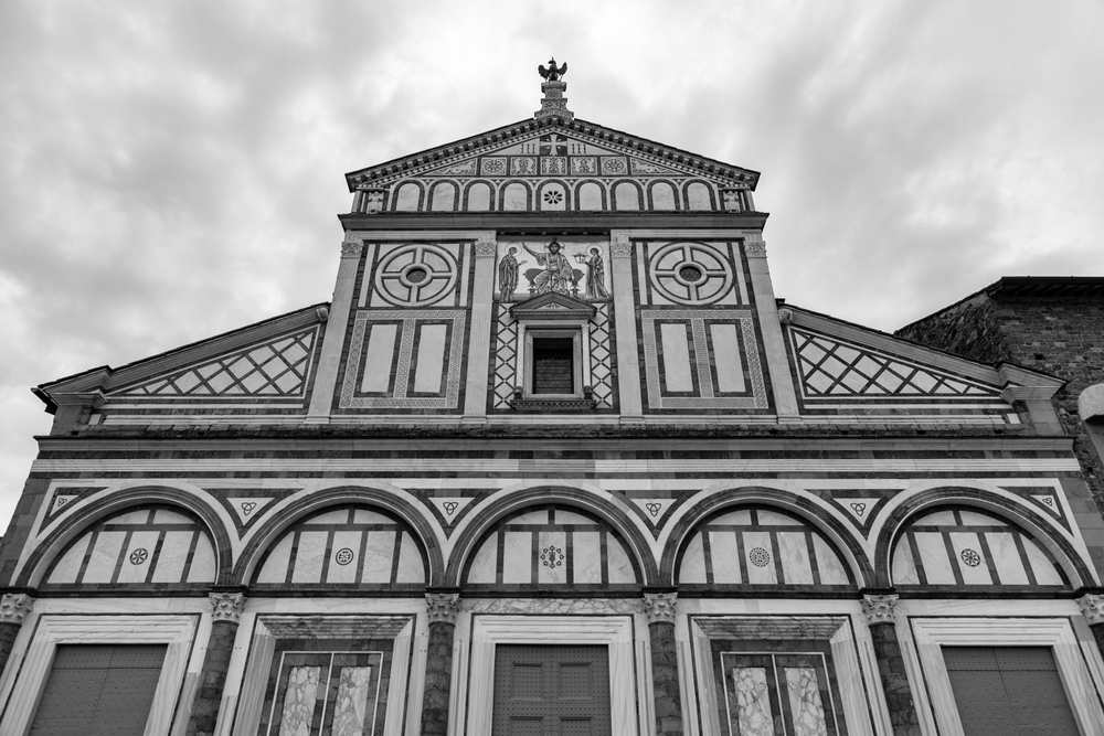Kyrkan San Miniato al Monte ovanför Florens