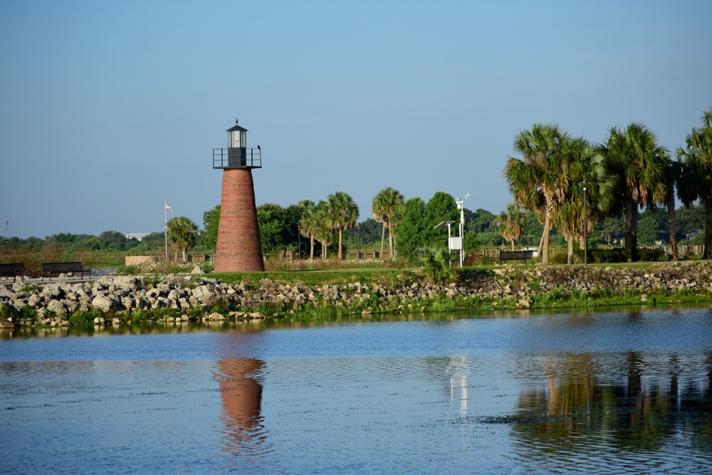 Lakefront Park vid Lake Tohopekaliga i Kissimmee