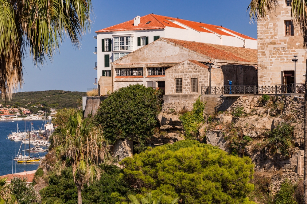 Hamnen i Mahón på Menorca