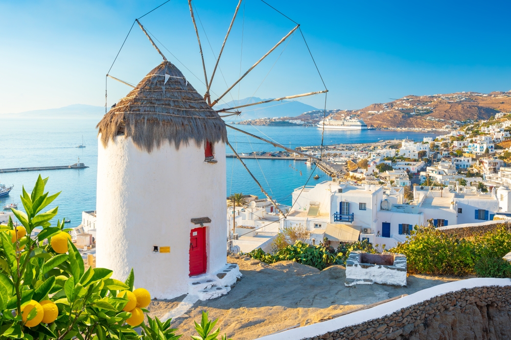 Utsikt över Mykonos stad