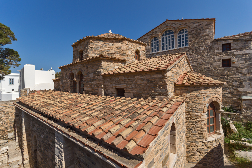 Kyrkan Panagia Ekatontapiliani i Parikia på Paros