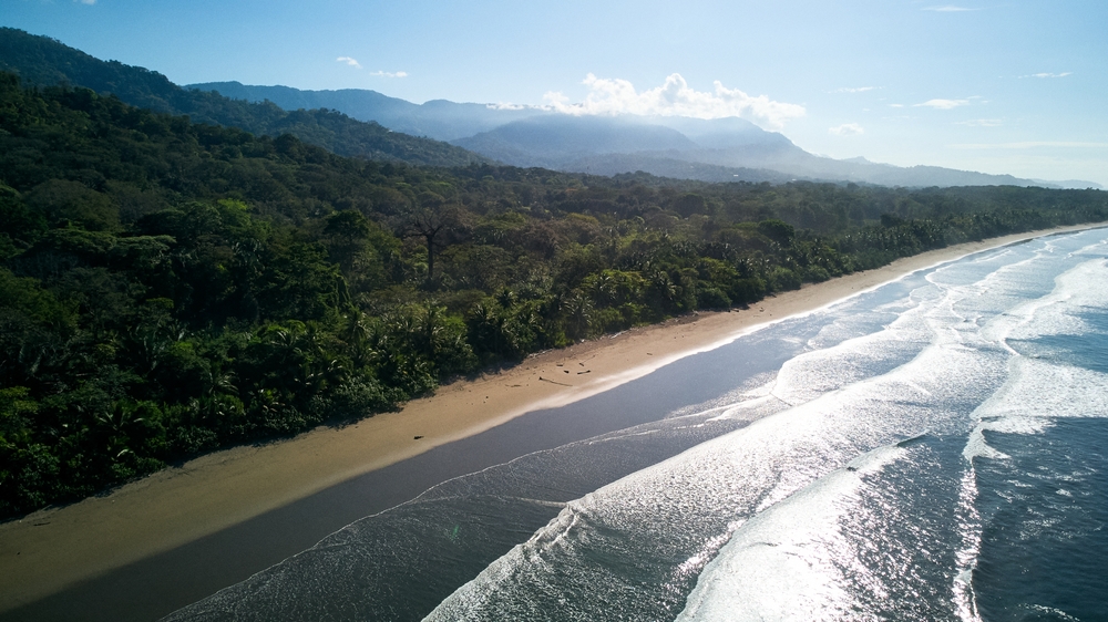 Playa Hermosa i Guanacaste sedd från luften