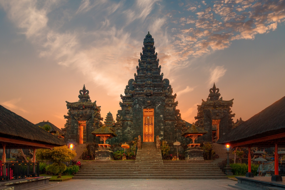 Pura Besakih på sluttningen av Mount Agung