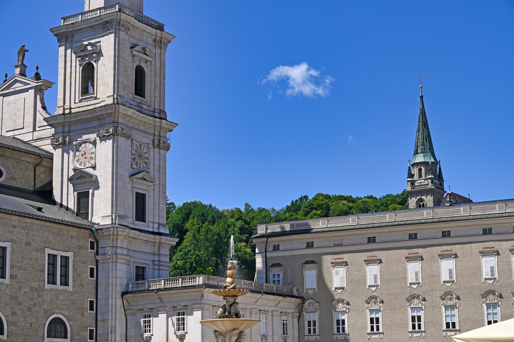 Residenzplatz i Salzburgs Gamla stan
