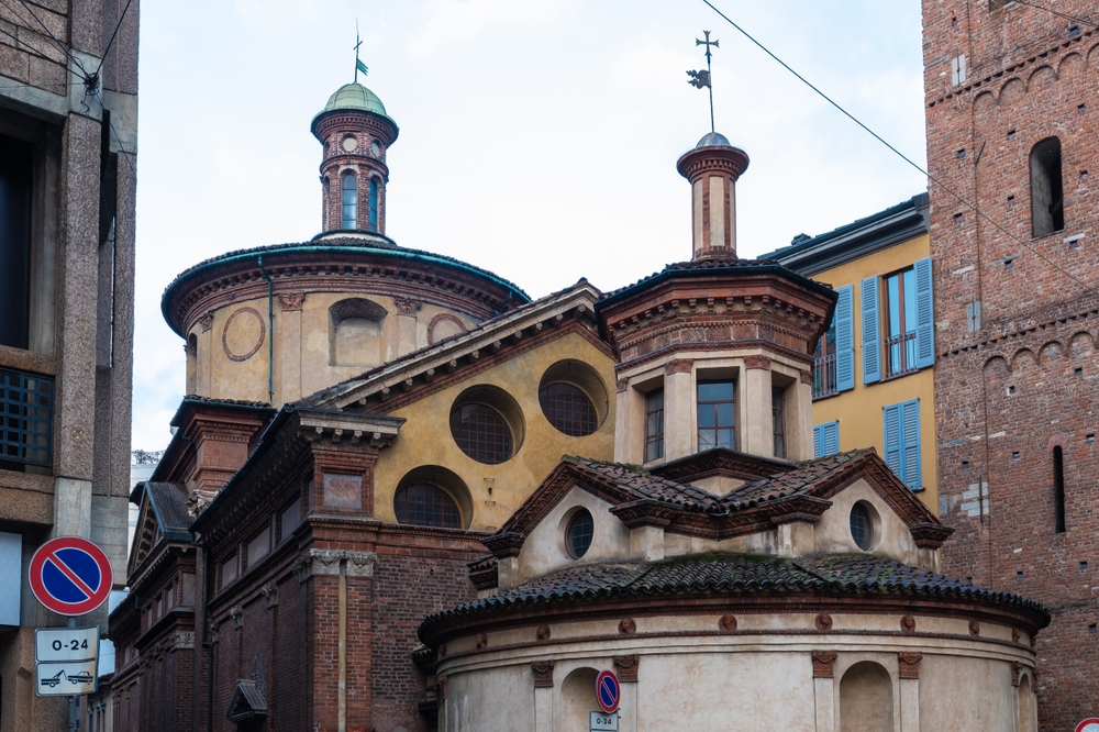 Kyrkan Santa Maria presso San Satiro i Milano
