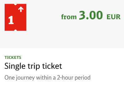 Single trip ticket Berlin