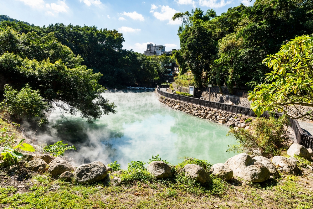 Thermal Valley vid Beitou Hot Spring Park i Taipei