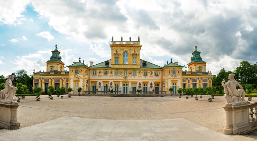 Barockpalatset i Wilanów i Warszawa