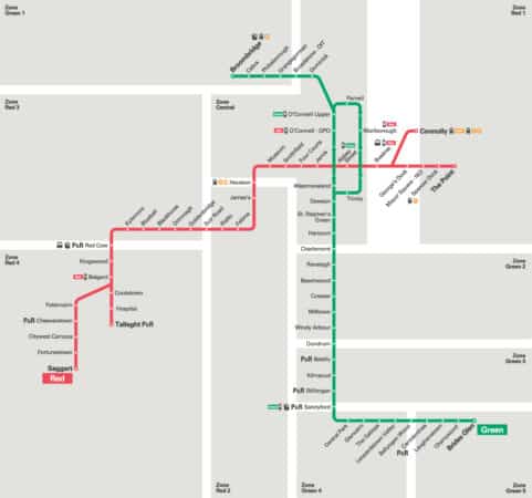 dublin kollektivtrafik karta