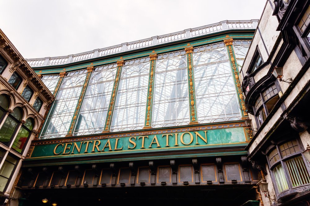 Glasgow Central Station, dit tåget från Paisley Gilmour Street går