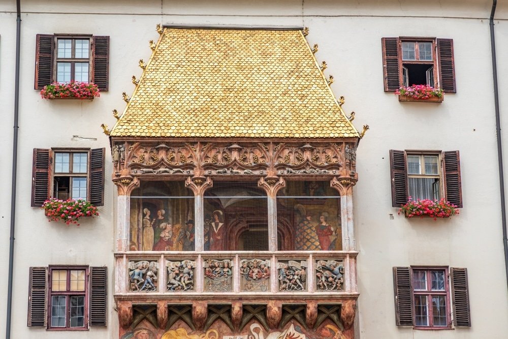 Goldenes Dachl, det gyllene taket, i Altstadt i Innsbruck