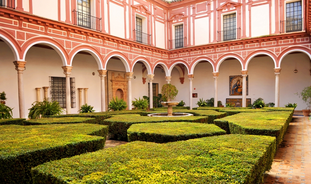 Innergård i Museo de Bellas Artes i Sevilla