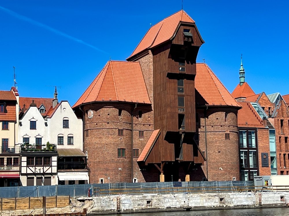 Kajen vid Motława med Kranen