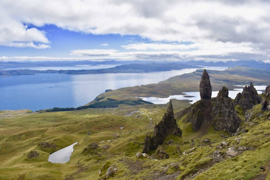 Klippnålen Old Man of Storr på halvön Trotternish norr om Portree