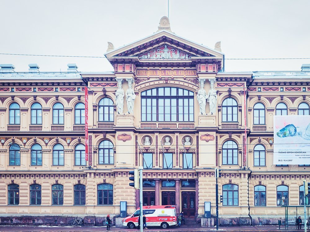 Konstmuseet Ateneum i centrala Helsingfors