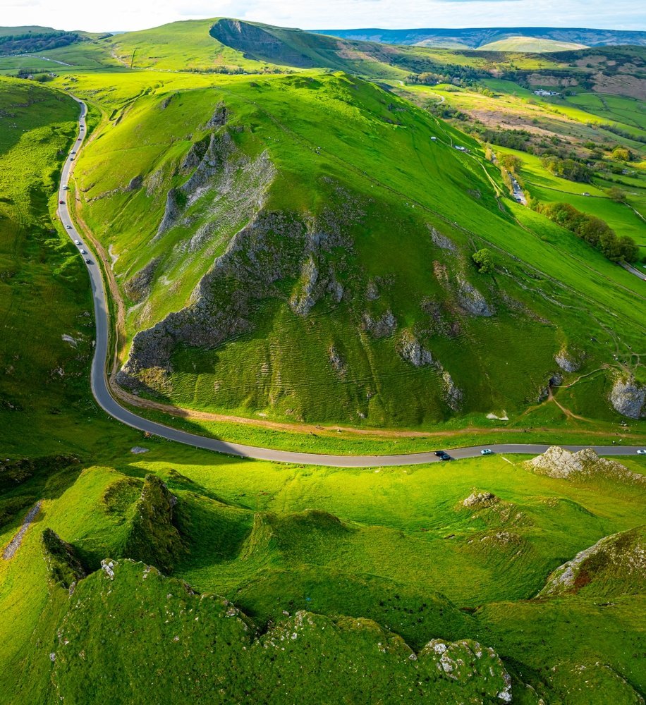Kullen Mam Tor vid Castleton i Peak District