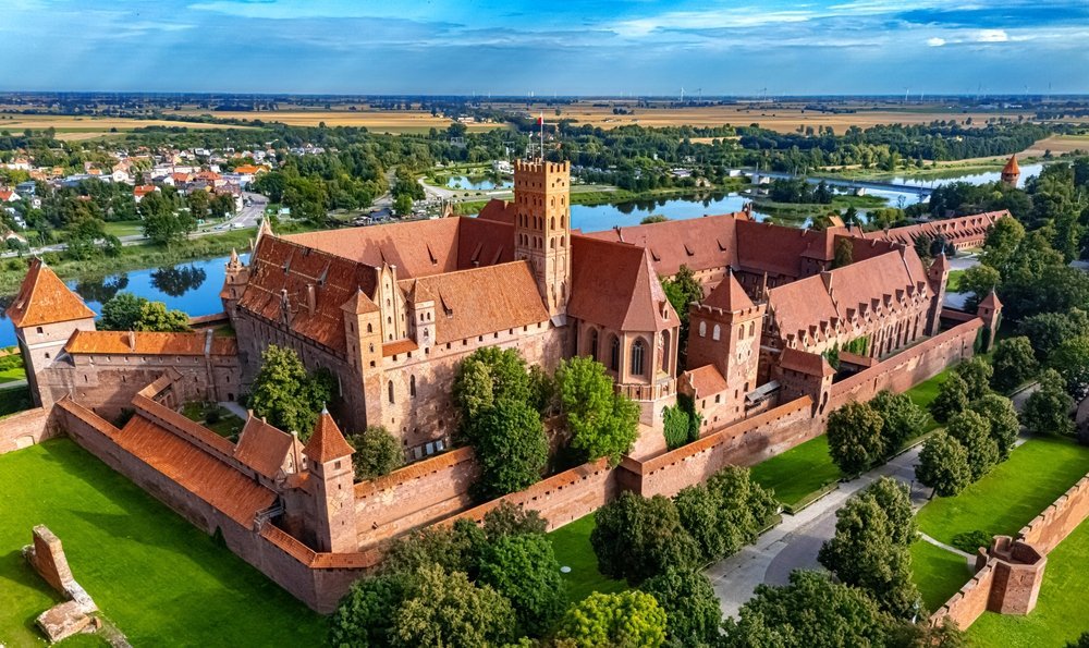 Malbork slott vid floden Nogat
