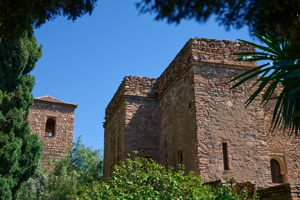 Den moriska borgen Alcazaba i Málaga