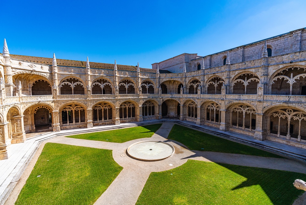 Klostergården i Jerónimosklostret i Belém, Lissabon