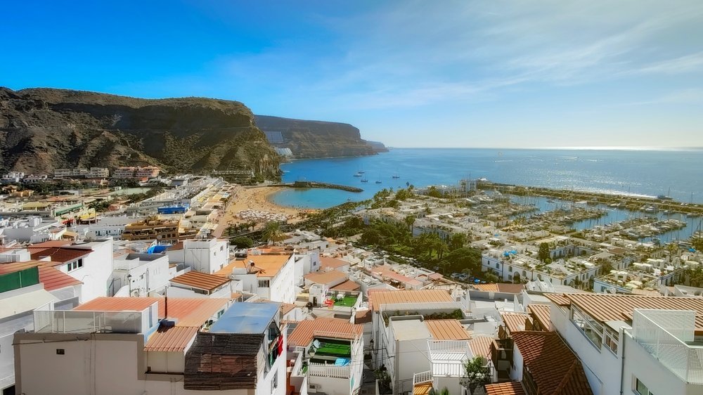 Puerto Rico på Gran Canaria sett ovanifrån