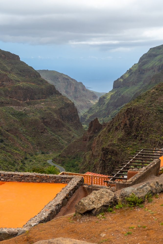 Utsikt över ravinen Barranco de Guayadeque på Gran Canaria