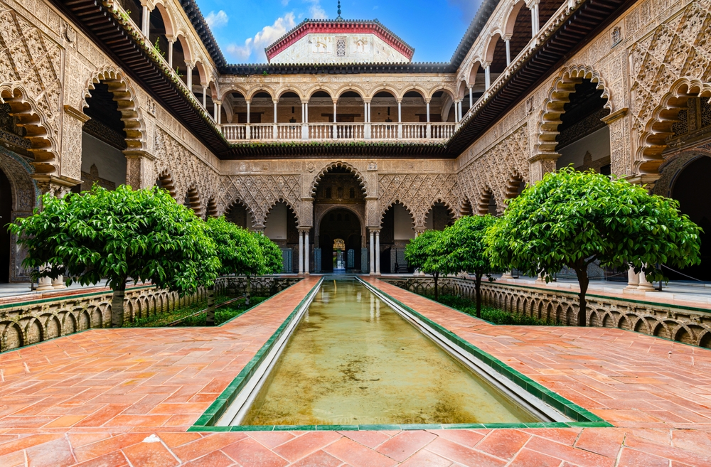 Patio de las Doncellas, Jungfrugården, i Real Alcázar i Sevilla