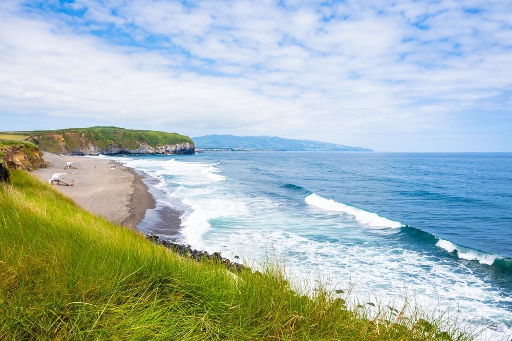 Santa Bárbara-stranden vid Ribeira Grande