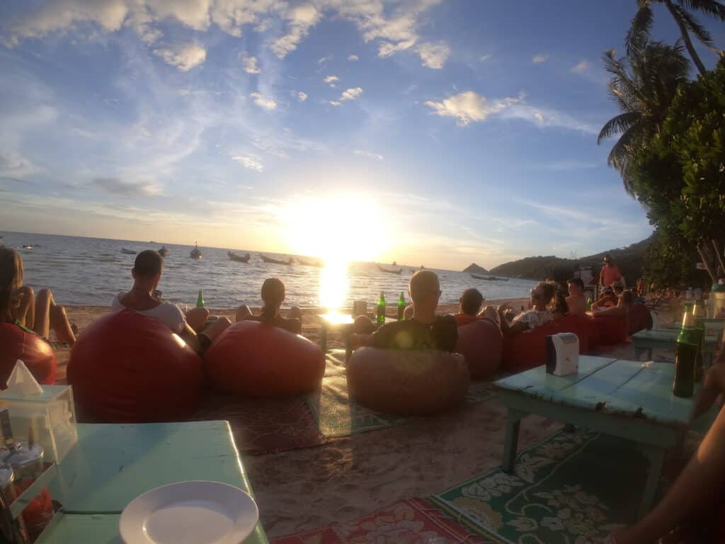 solnedgång på Koh Tao