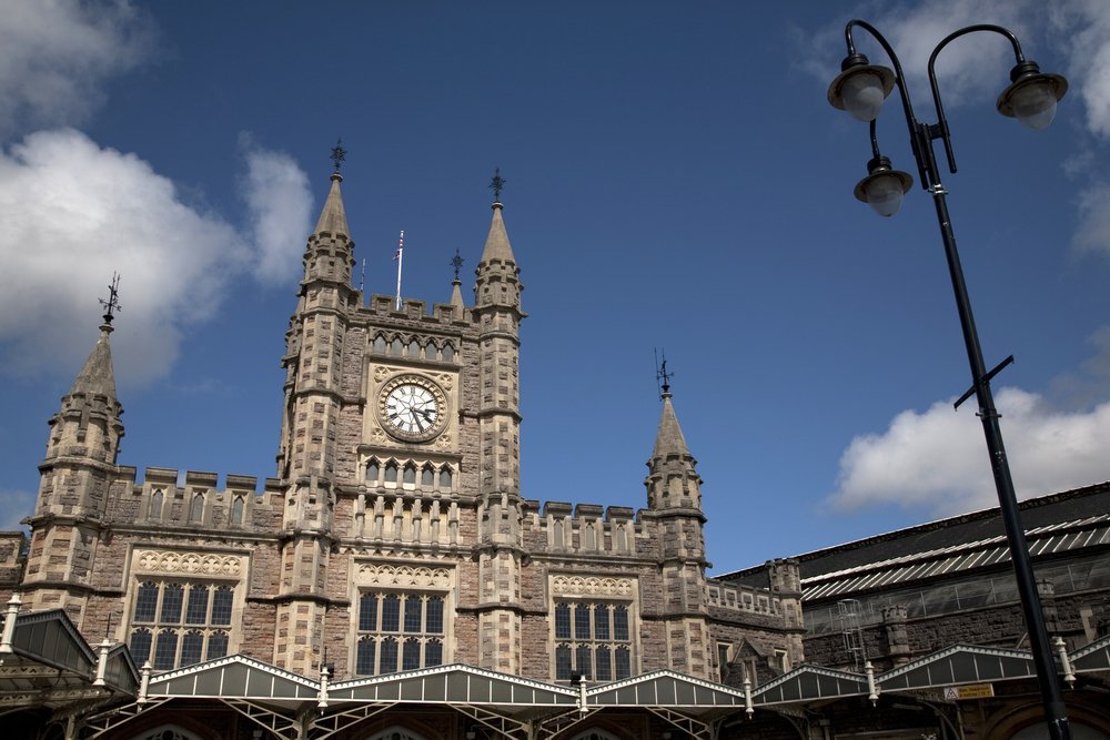 Stationsbyggnaden Bristol Temple Meads i Redcliffe