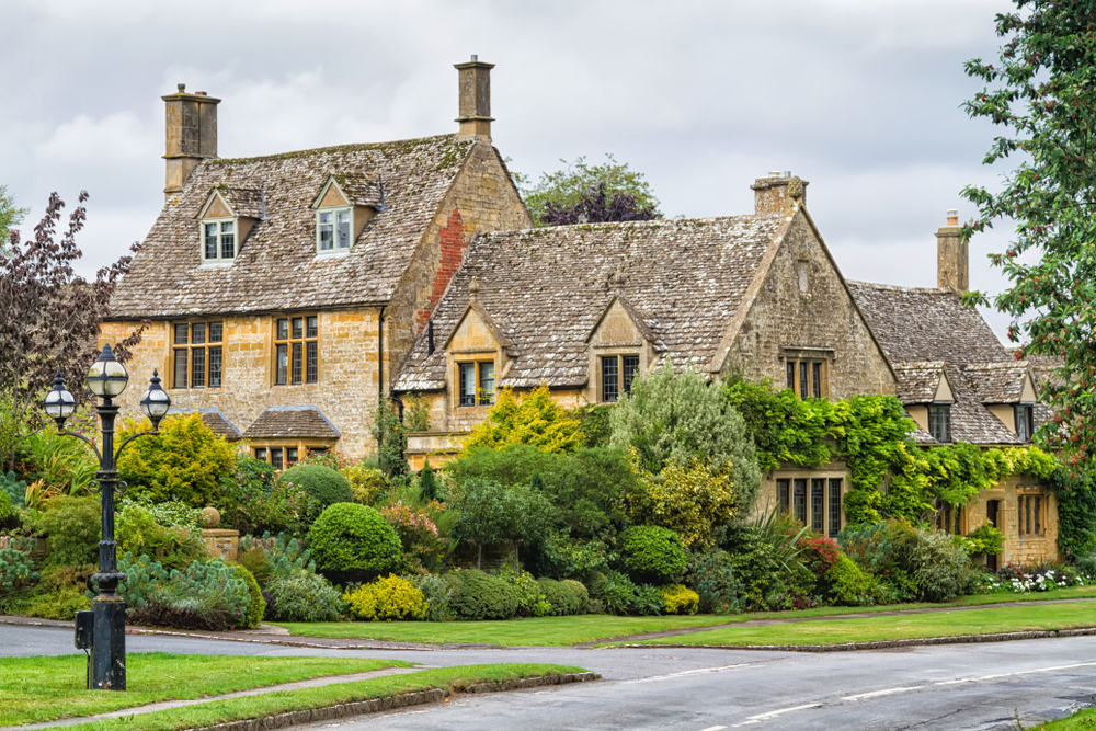 Honungsfärgade stenhus i Chipping Campden