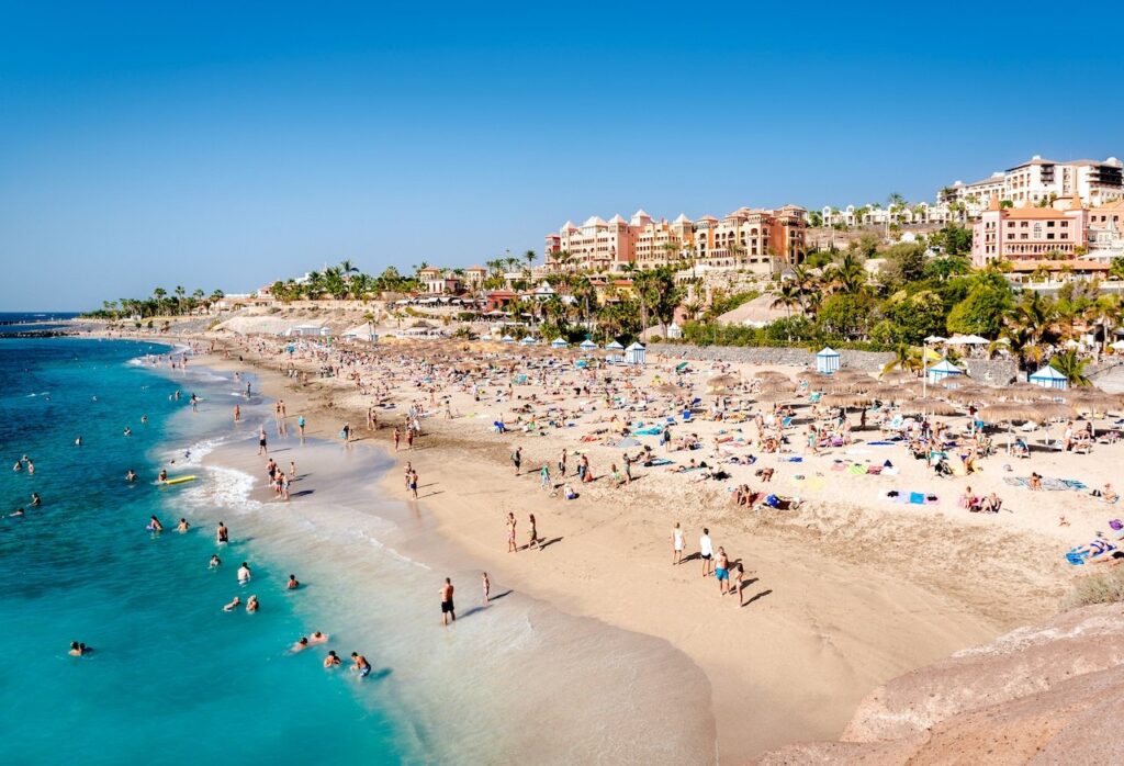 Stranden i Costa Adeje på Teneriffa