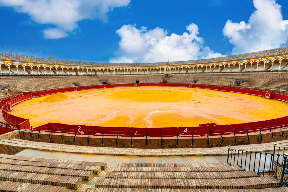 Tjurfäktningsarenan Plaza de Toros de la Real Maestranza i Sevilla