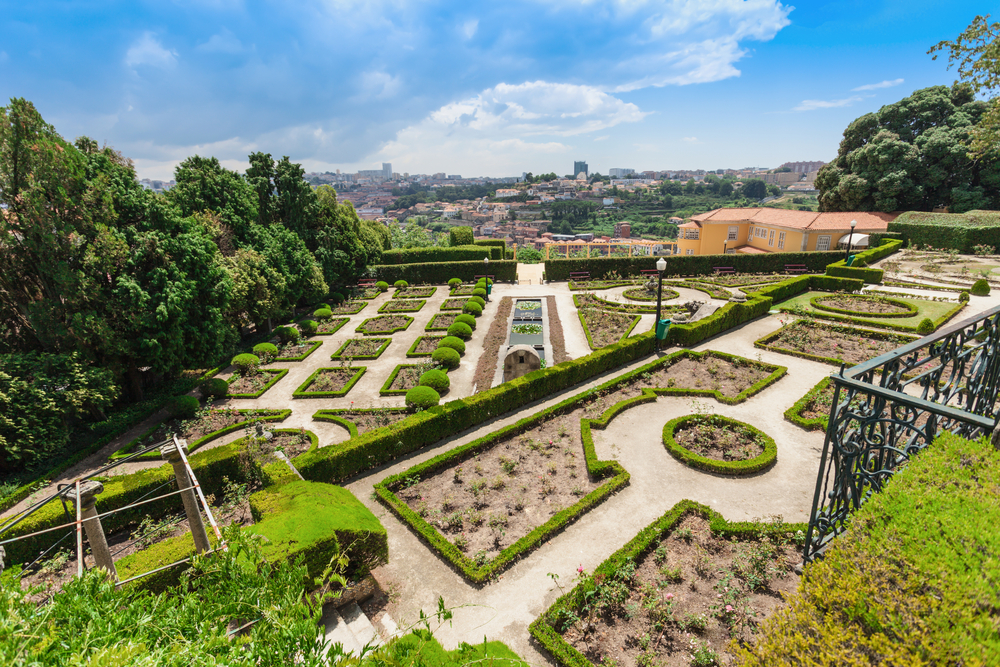 Trädgårdarna Jardins do Palácio de Cristal i Porto