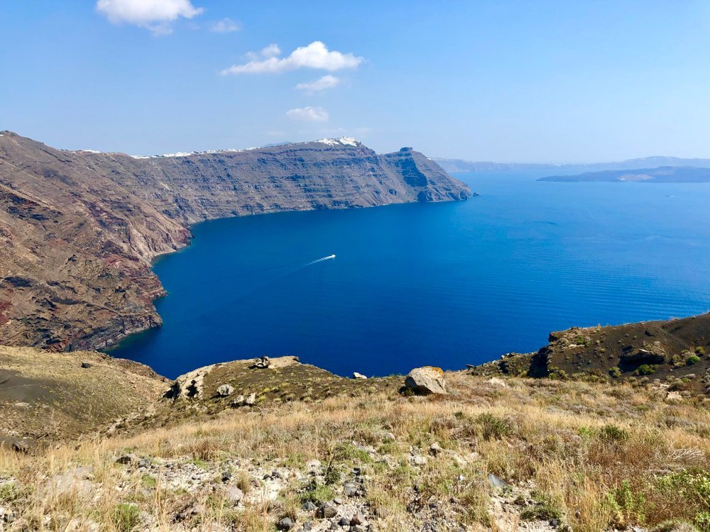 vandringsleden Fira-Oia längs kalderan