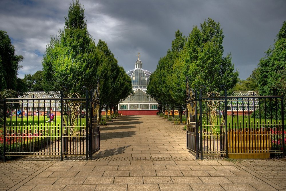 Växthuset i Queen's Park i Southside i Glasgow